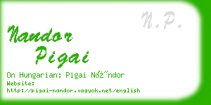 nandor pigai business card